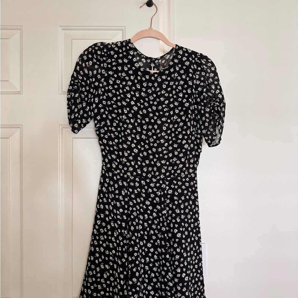 Reformation Dark Navy Floral Dress